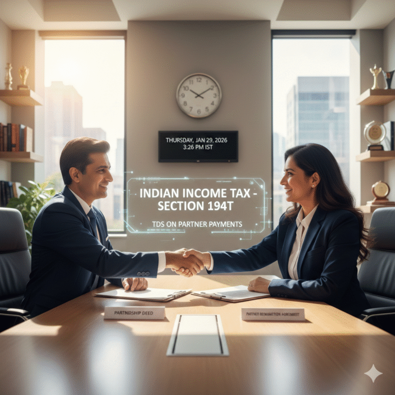 Section 194T – TDS on Partner’s Remuneration