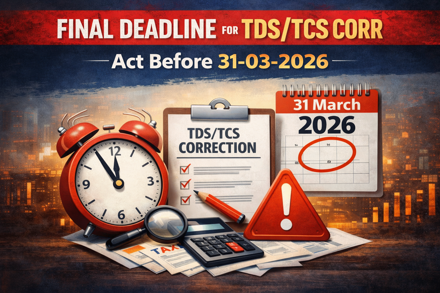 Final Deadline for TDS/TCS Corrections – Act Before 31-03-2026