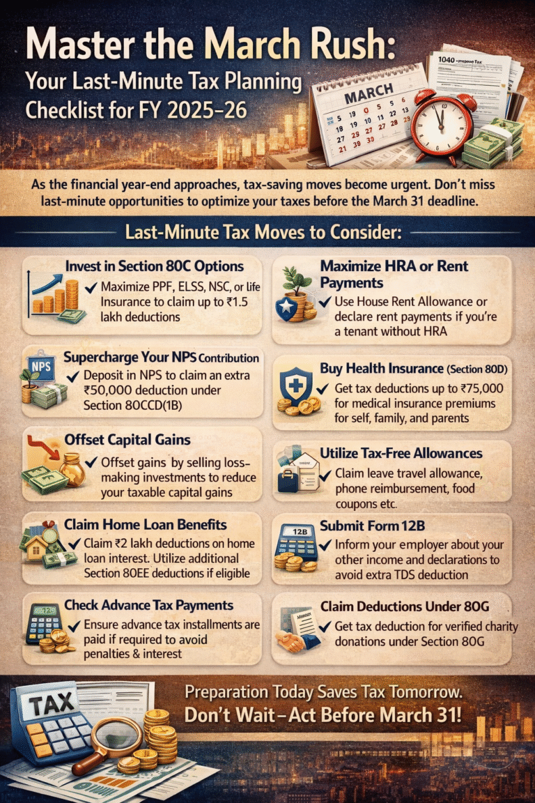 Master the March Rush: Your Last-Minute Tax Planning Checklist for FY 2025–26