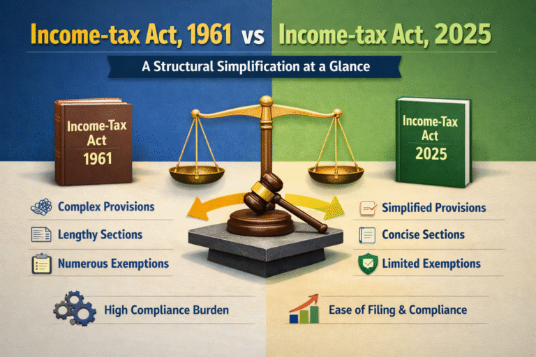 Income-tax Act, 1961 vs Income-tax Act, 2025: A Structural Simplification at a Glance